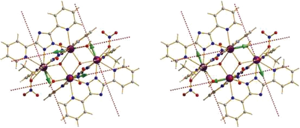 Graphical abstract for The First {Dy<sub>4</sub>} Single-Molecule Magnet with a Toroidal Magnetic Moment in the Ground State