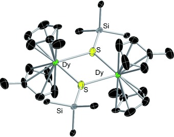 Graphical abstract for A High Anisotropy Barrier in a Sulfur-Bridged Organodysprosium Single-Molecule Magnet
