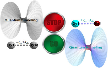 Graphical abstract for Exchange Interactions Switch Tunneling: A Comparative Experimental and Theoretical Study on Relaxation Dynamics by Targeted Metal Ion Replacement